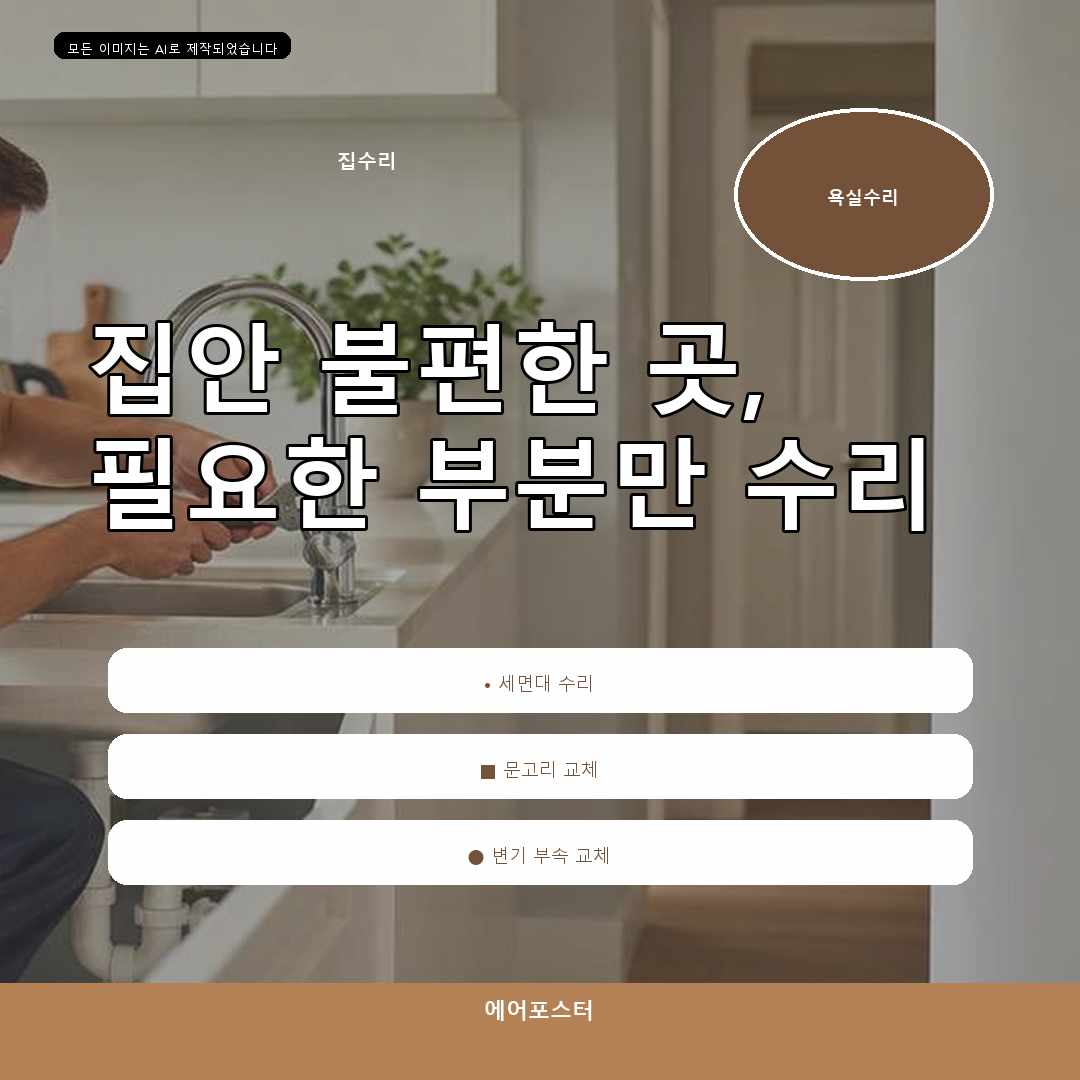 군포시 집수리 경기도 군포시 금정동 세면대수전설치, 마감 손상을 막는 사용 방법