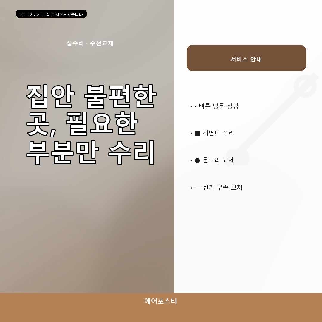 시흥시 집수리 경기도 시흥시 방산동 세면대수전설치, 작업 범위가 분명한 업체 고르는 법