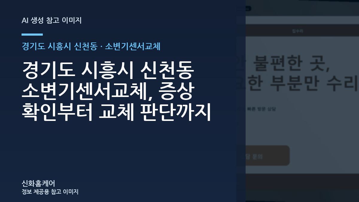 경기도 시흥시 신천동 소변기센서교체, 증상 확인부터 교체 판단까지