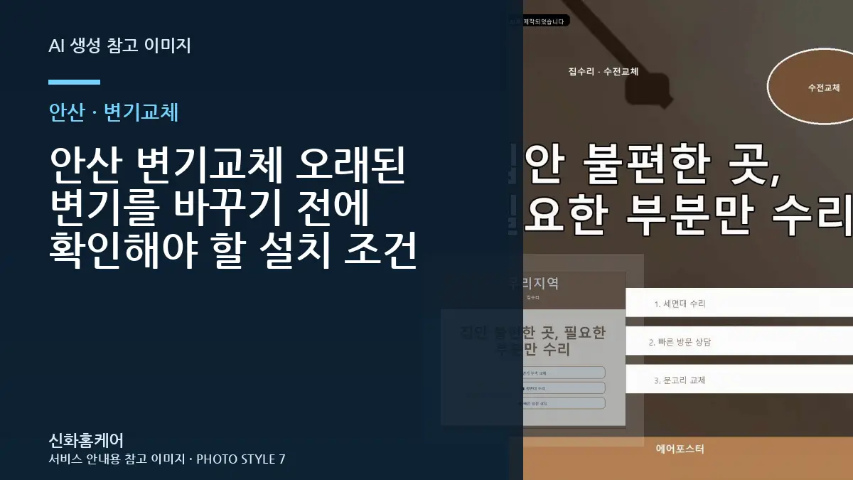 안산 변기교체 오래된 변기를 바꾸기 전에 확인해야 할 설치 조건
