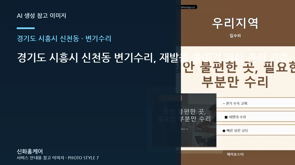 경기도 시흥시 신천동 변기수리, 재발을 줄이기 위한 관리 기준 · 작업순서 이해하기